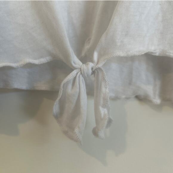 NWT Chaser Rosebud Tank Top – Rose Graphic w/ Front Tie – White, Women’s Medium - Picture 7 of 10